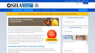 OSHA 10-Hour Construction Course | OSHA Education Center