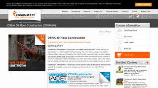 OSHA 30-Hour Construction (OSHA30) - ClickSafety