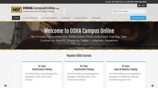 OSHA Campus Online: OSHA Safety Training Courses