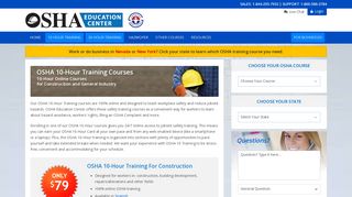 OSHA 10-Hour Training Courses | OSHA Education Center