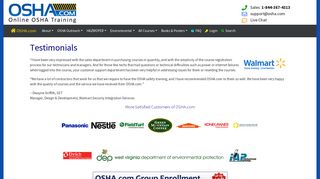 Customer Testimonials - OSHA.com