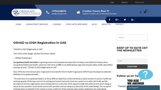 OSHAD vs IOSH Registration in UAE - Ordosafe HSE Consultants