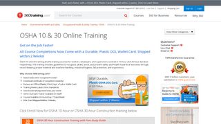 OSHA Training Online - 10 and 30 Hours | 360training.com