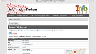 Oshawa PUC Networks - Information Durham