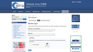 Member Log In | Oshkosh Area SHRM