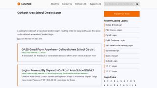 Oshkosh Area School District Login