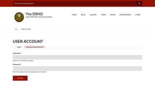 User account | Yes OSHO
