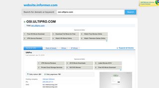 osi.ultipro.com at Website Informer. UltiPro. Visit Osi Ulti Pro.