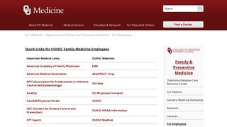 For Employees - OU Medicine