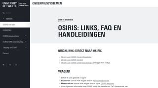 OSIRIS | OSIRIS overzicht - Universiteit Twente