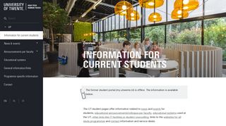 Current students | Information for current students | Education