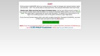 Student Loan Servicing - DL Account Alert - OSLA