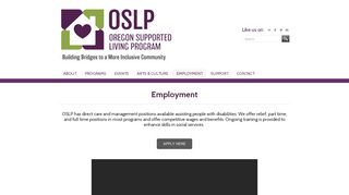 EMPLOYMENT - Oregon Supported Living Program