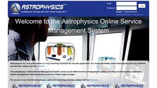 Astrophysics Portal Login Page