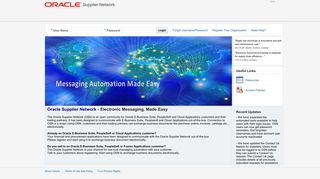 Oracle Supplier Network