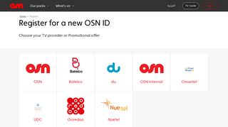 Register for a new OSN ID - MyOSN