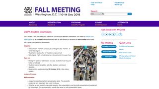 OSPA Student Information - 2018 AGU Fall Meeting