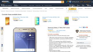 Samsung Galaxy J7 SM-J700F (Gold) - Amazon.in