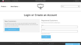 Login or Create an Account - Osprey