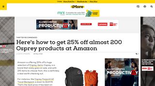 Here's how to get 25% off almost 200 Osprey products at Amazon | iMore