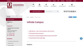 Infinite Campus - Ossining Union Free School District