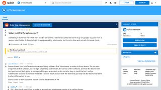 What is OSS.Ticketmaster? : Ticketmaster - Reddit