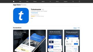 Ticketmaster on the App Store - iTunes - Apple