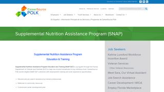 Supplemental Nutrition Assistance Program (SNAP) - CareerSource ...