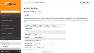 Agents Settings — osTicket 1.10.1 documentation