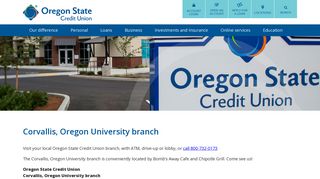 Corvallis Oregon University branch - Oregon State Credit Union