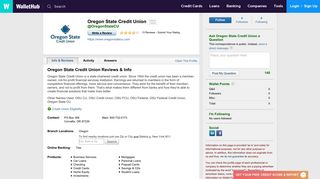 Oregon State Credit Union Reviews: 13 User Ratings - WalletHub