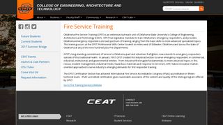 Fire Service Training | College of Engineering, Architecture and ...