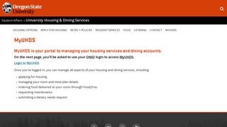 MyUHDS | University Housing & Dining Services | Oregon State ...