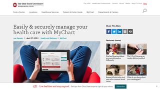 MyChart best features - Ohio State Wexner Medical Center - The Ohio ...