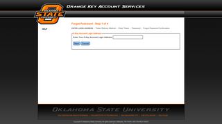 Forgot Password - OKey Account Services - Oklahoma State University