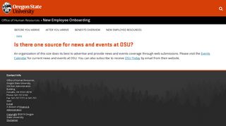 Is there one source for news and events at OSU? | Office of Human ...