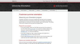 Reserve a session - University Orientation > The Ohio State University
