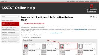 Logging into the Student Information System (SIS) | ASSIST Online Help