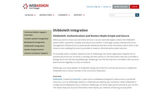 WebAssign - Shibboleth Integration