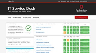OCIO System Status | IT Service Desk