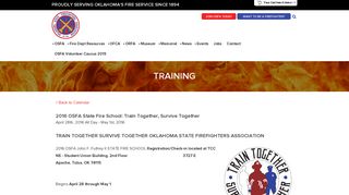 Training - Oklahoma State Firefighters Association