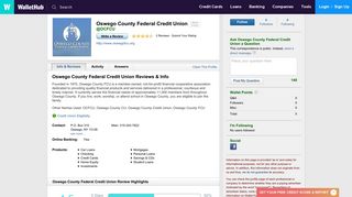 Oswego County Federal Credit Union Reviews - WalletHub