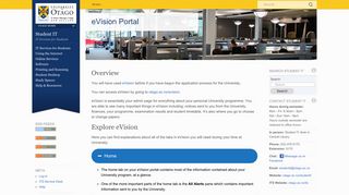 eVision Portal | Student IT - Otago Blogs - University of Otago