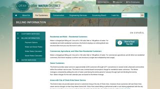 Billing Information - Otay Water District