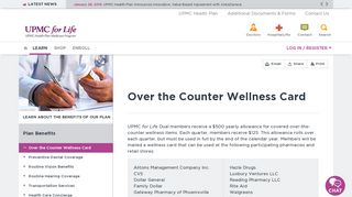 Over the Counter Wellness Card | UPMC Medicare Special Needs Plans