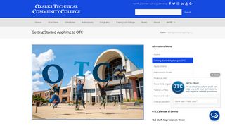 Getting Started Applying to OTC - OTC Admissions - OTC Student Affairs