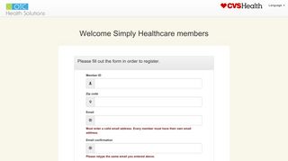 Register - OTCHS Login - Simply Healthcare - OTC Health Solutions