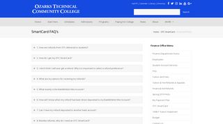 SmartCard FAQ's - OTC Finance Department