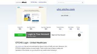 Uhc.otchs.com website. OTCHS Login - United Healthcare.