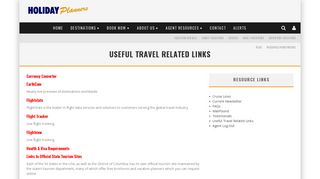 Useful Travel Related Links – Holiday Planners